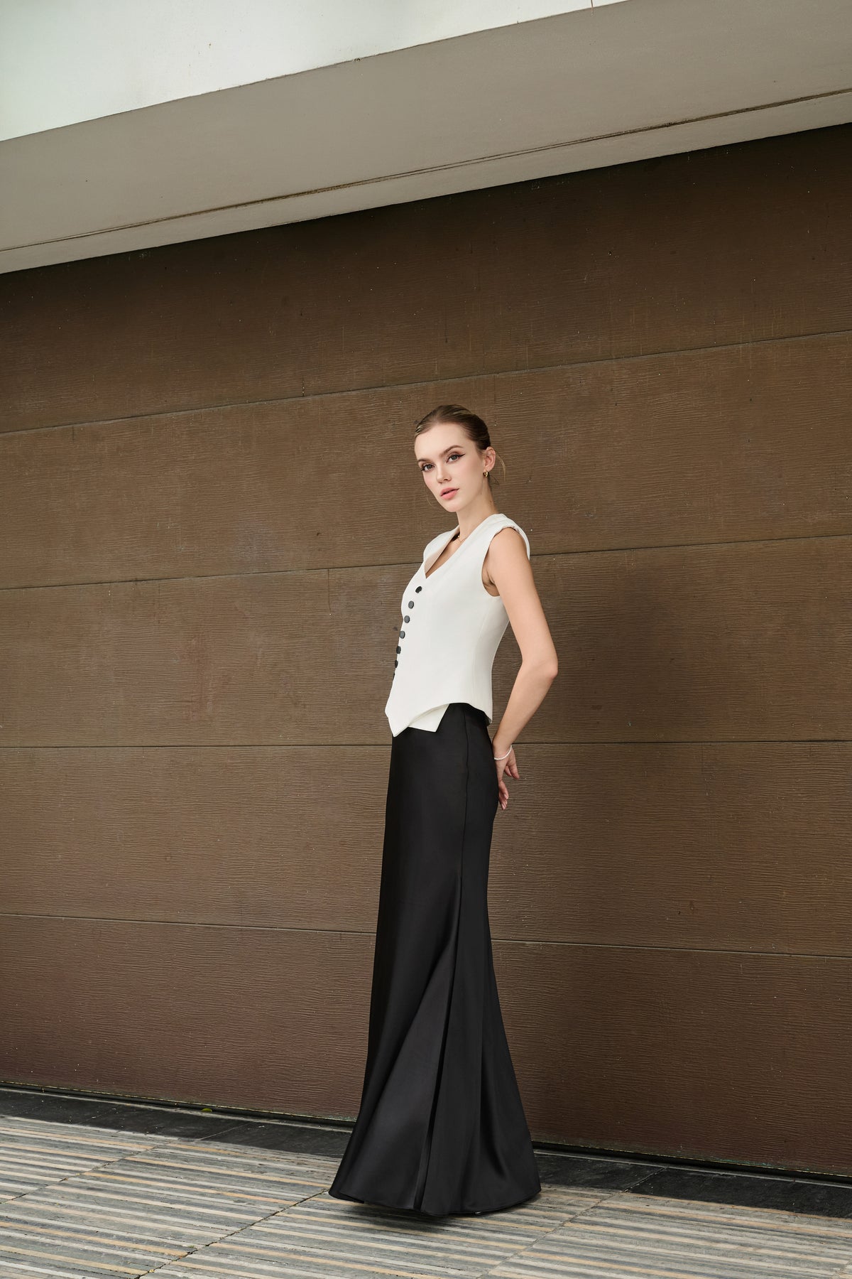 Linda Bias Cut Maxi Skirt