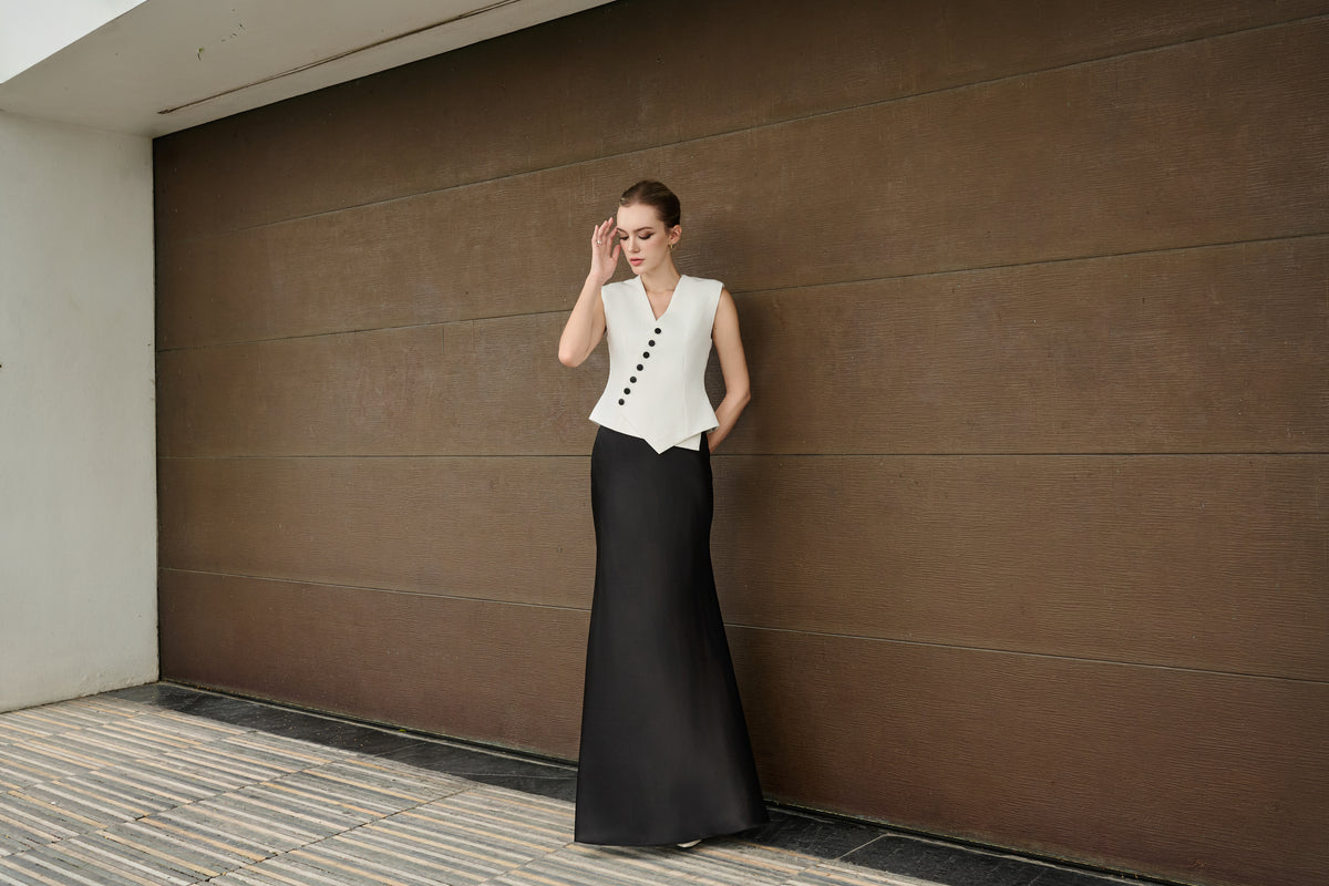 Linda Bias Cut Maxi Skirt