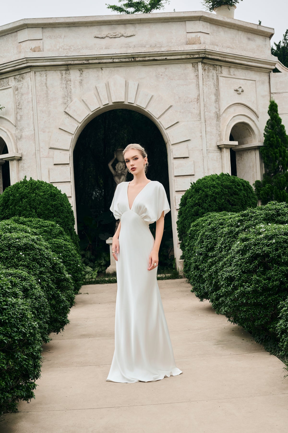 Grace Plunge Neck Maxi Dress