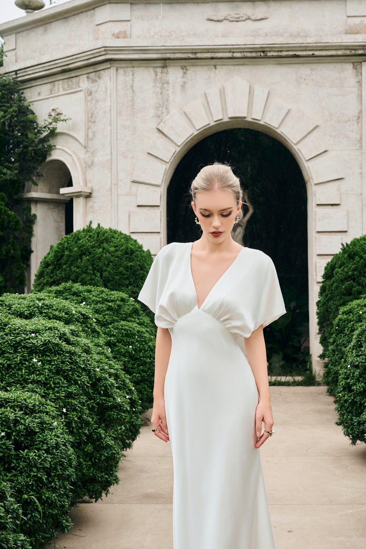 Grace Plunge Neck Maxi Dress