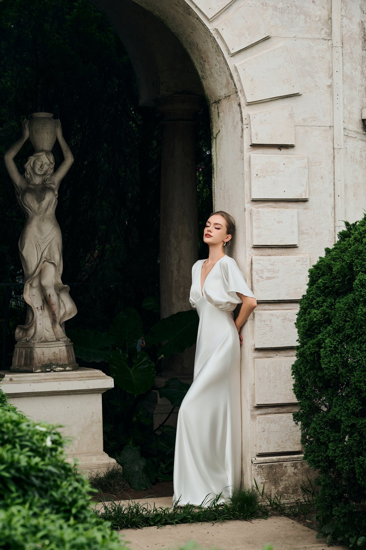 Grace Plunge Neck Maxi Dress