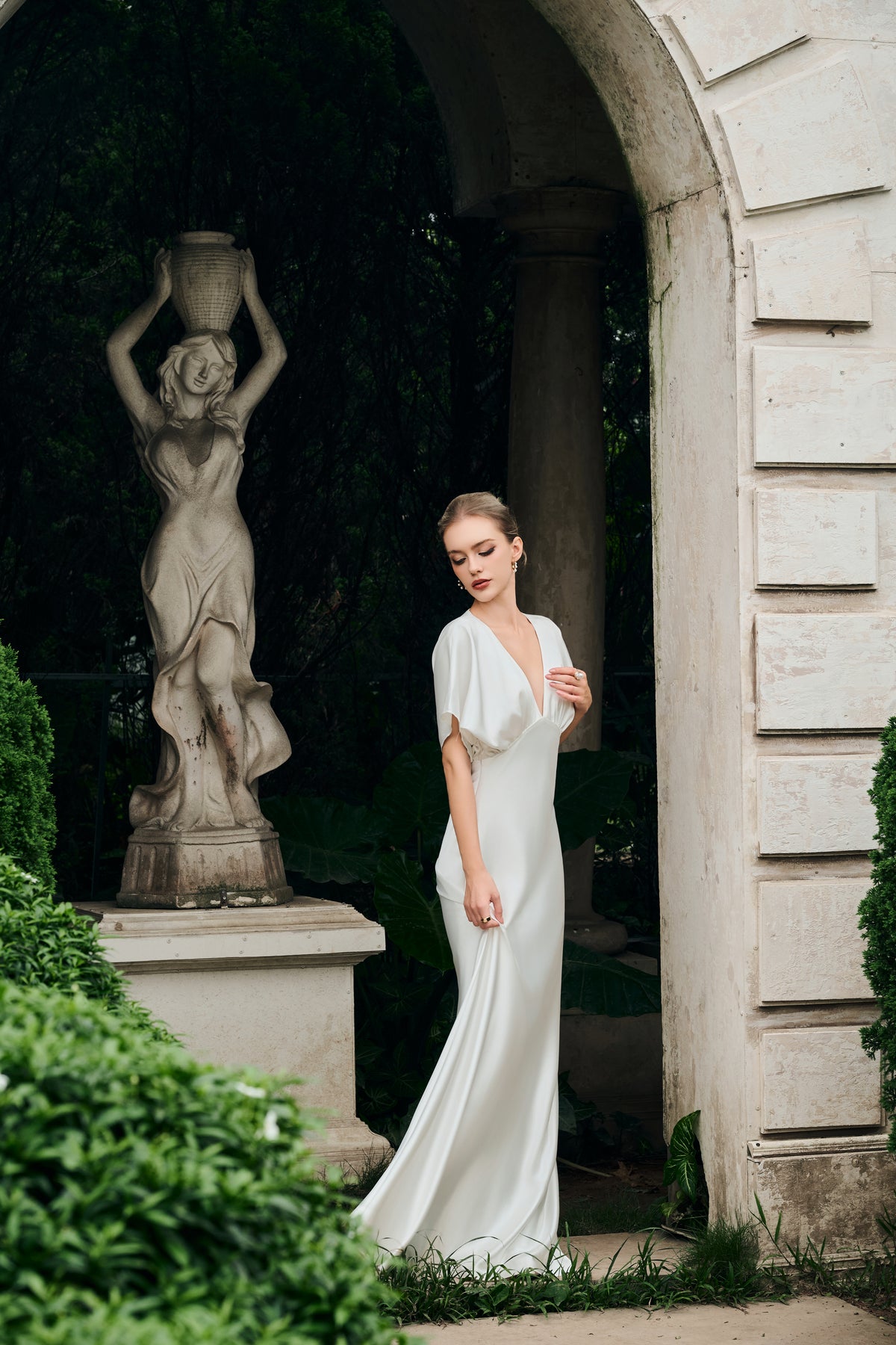 Grace Plunge Neck Maxi Dress