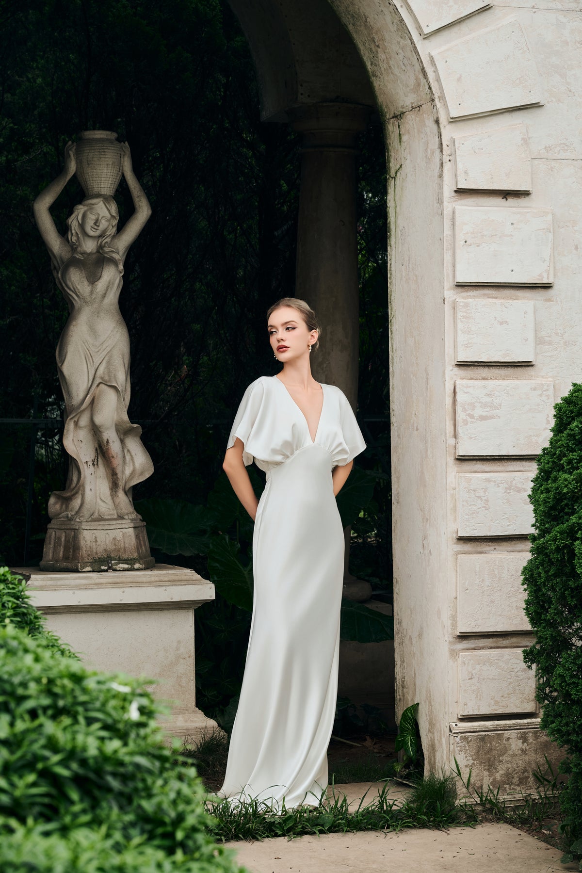 Grace Plunge Neck Maxi Dress