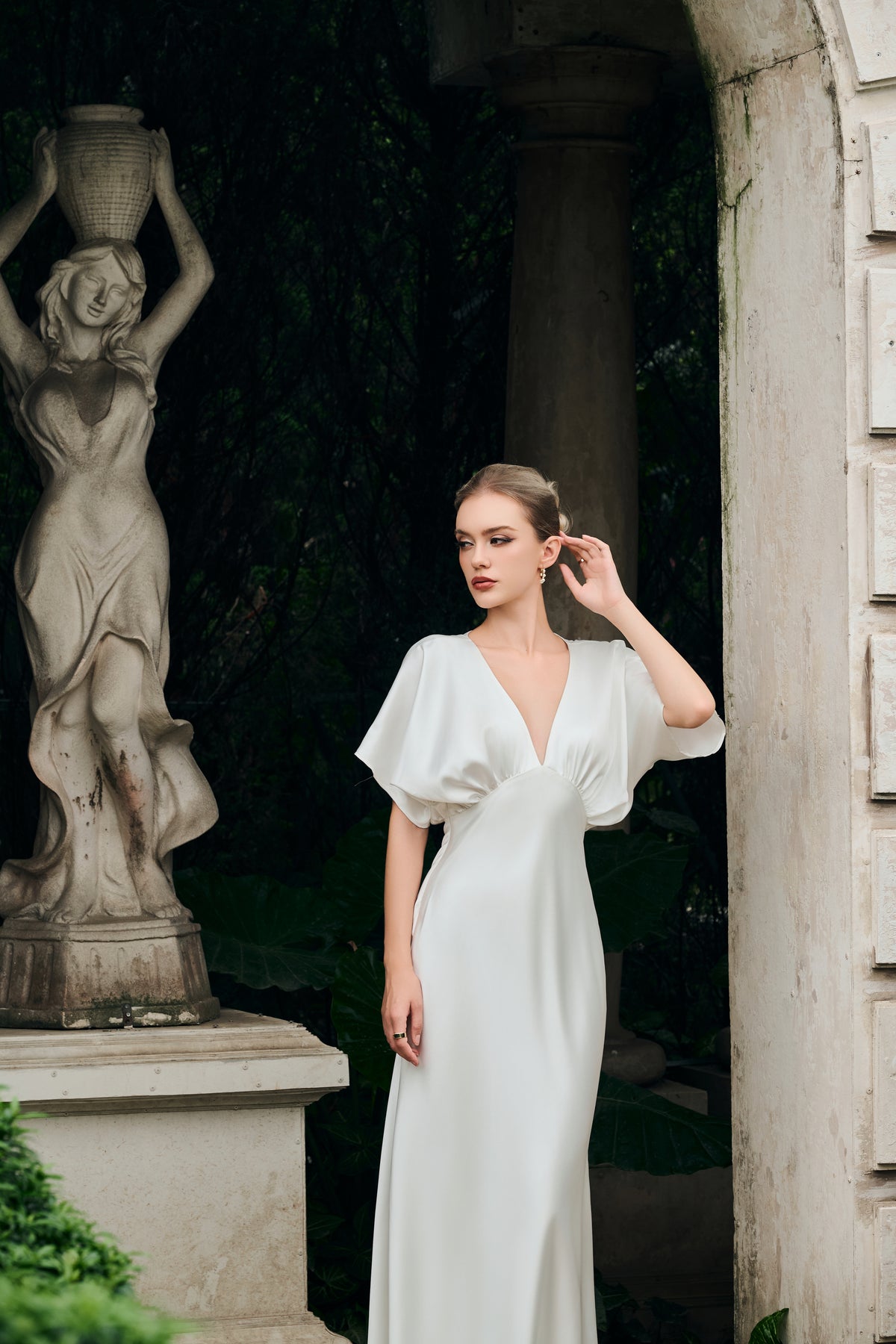 Grace Plunge Neck Maxi Dress