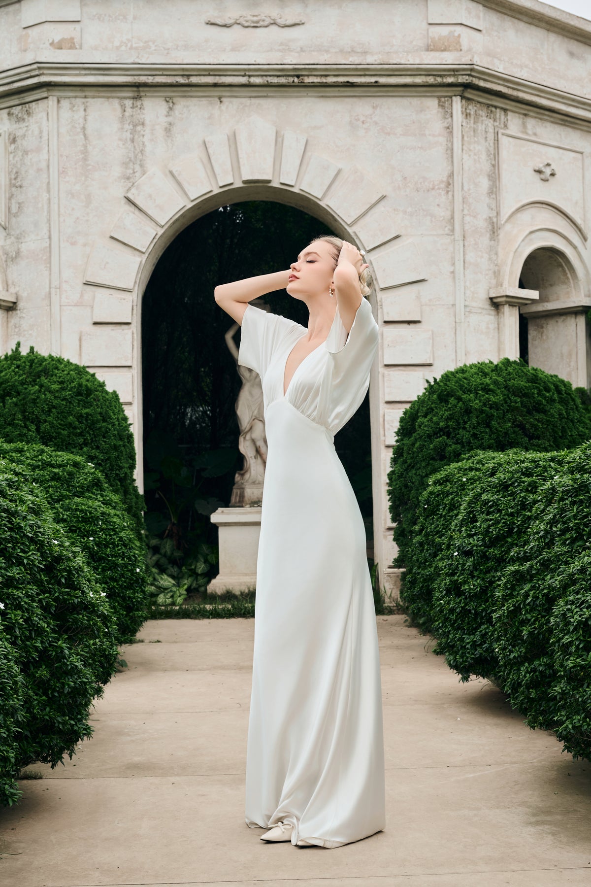 Grace Plunge Neck Maxi Dress