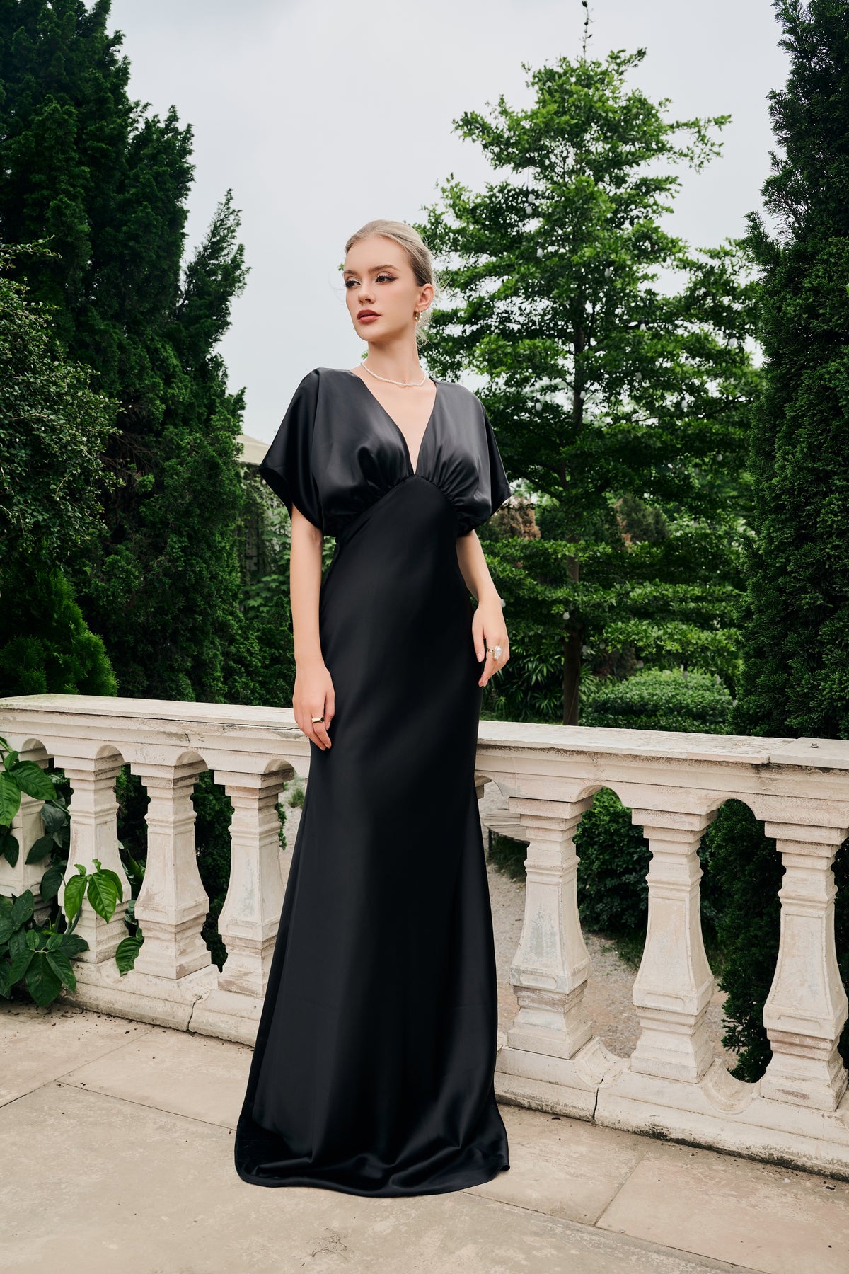 Grace Plunge Neck Maxi Dress