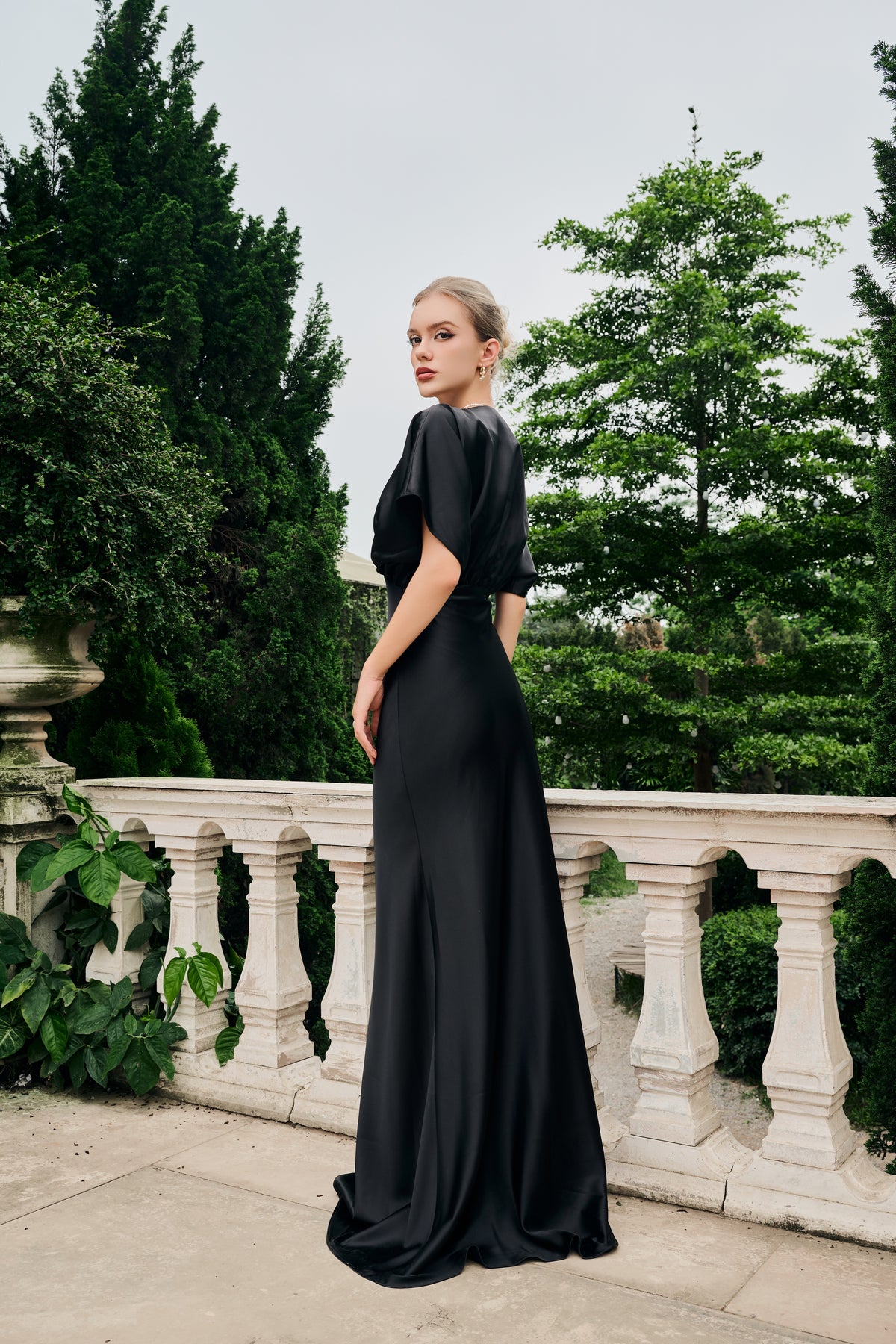 Grace Plunge Neck Maxi Dress