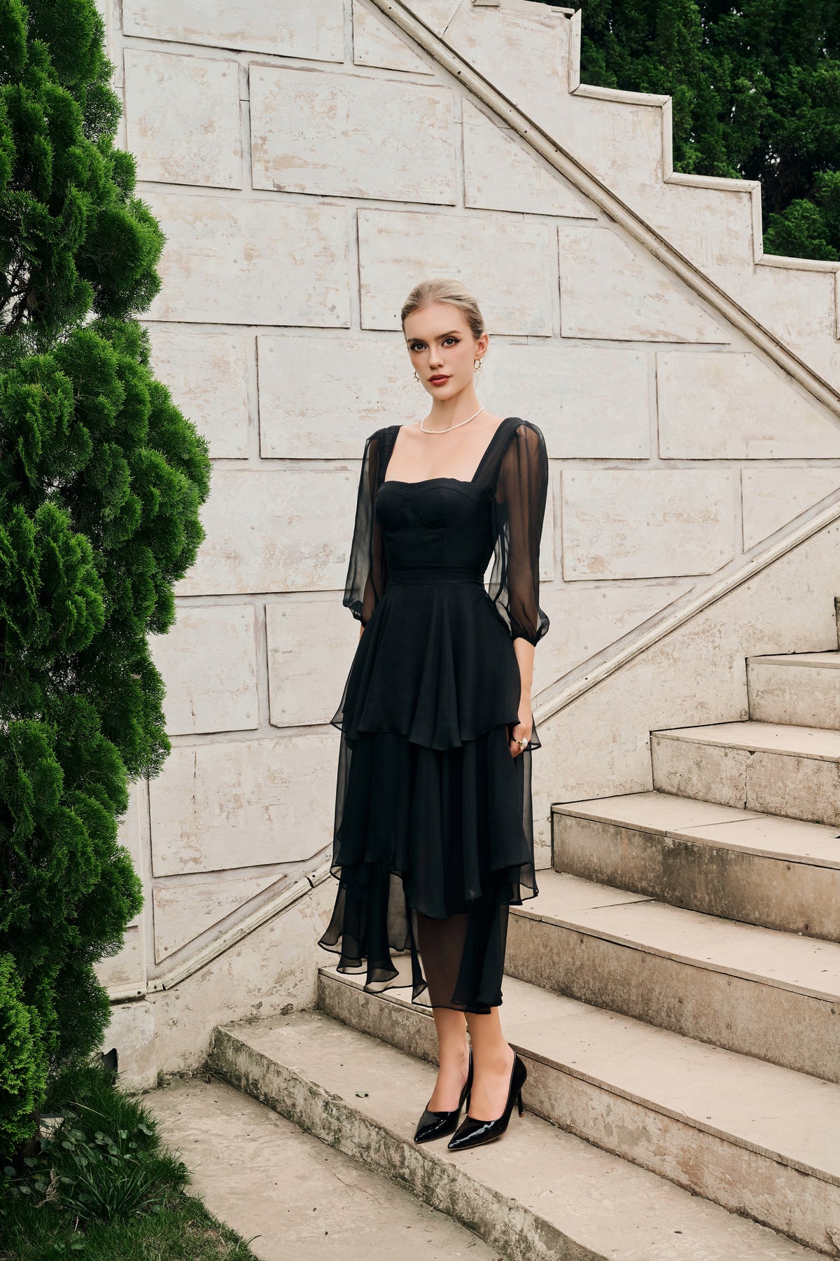 Carmen Organza Layered Dress