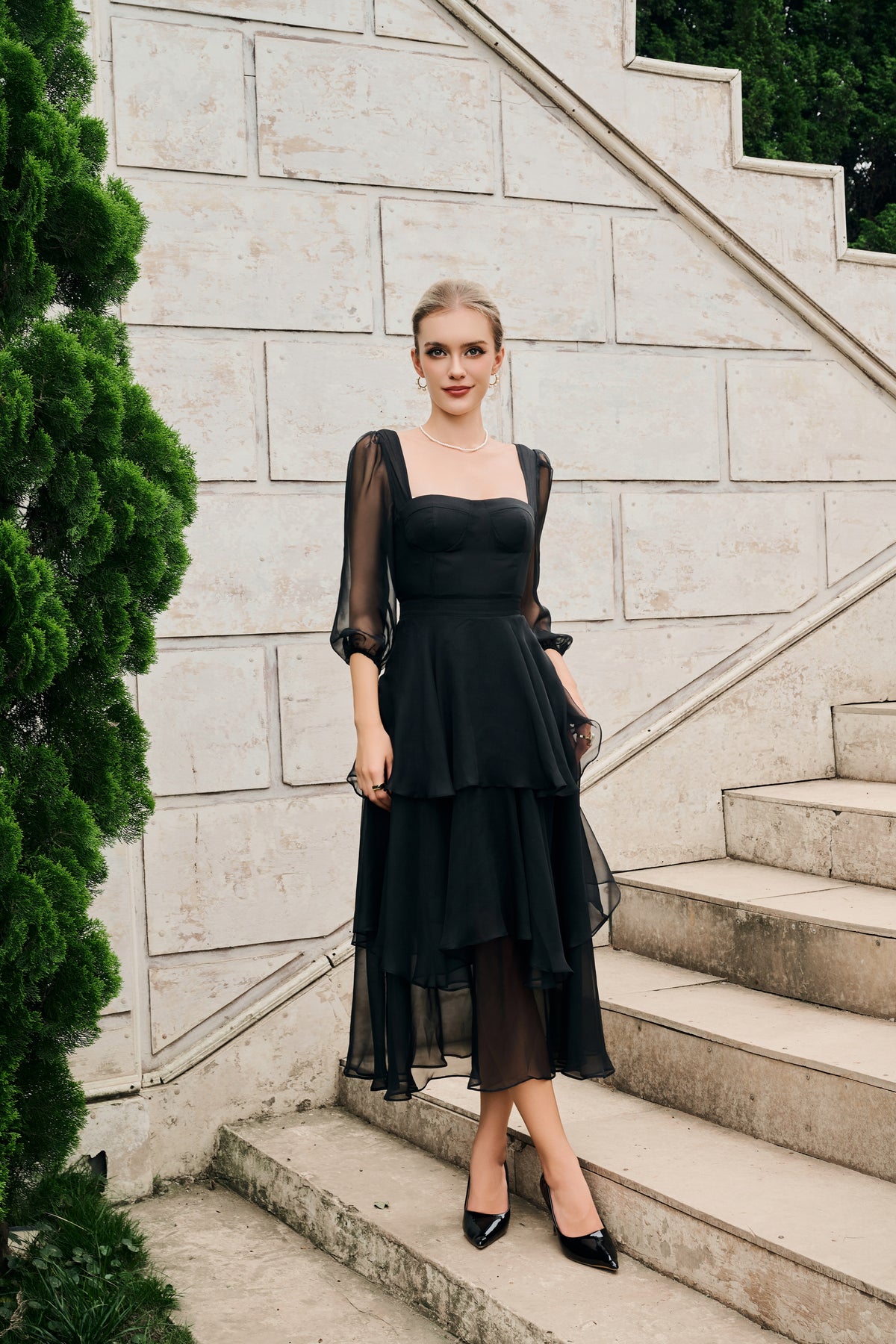 Carmen Organza Layered Dress