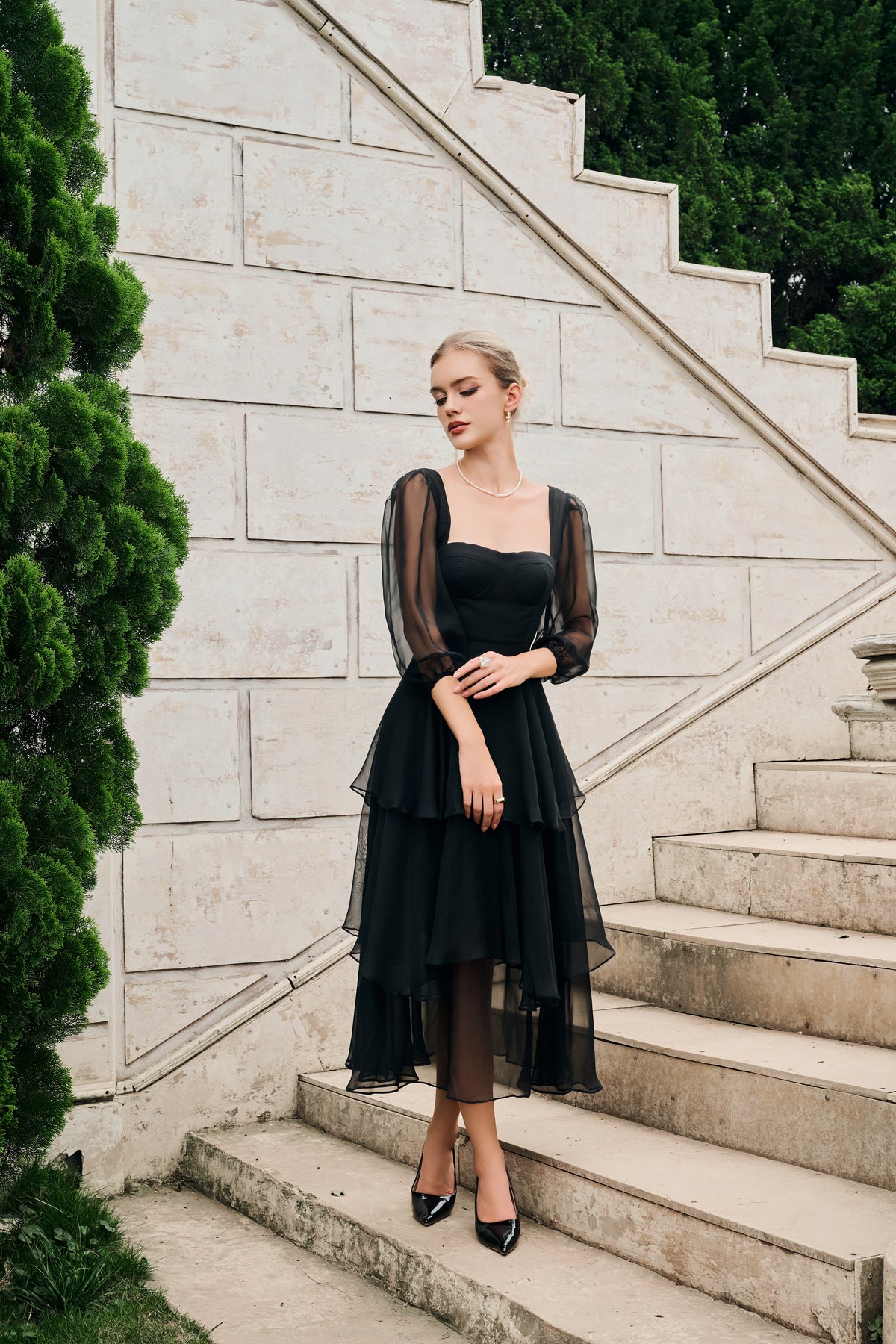 Carmen Organza Layered Dress