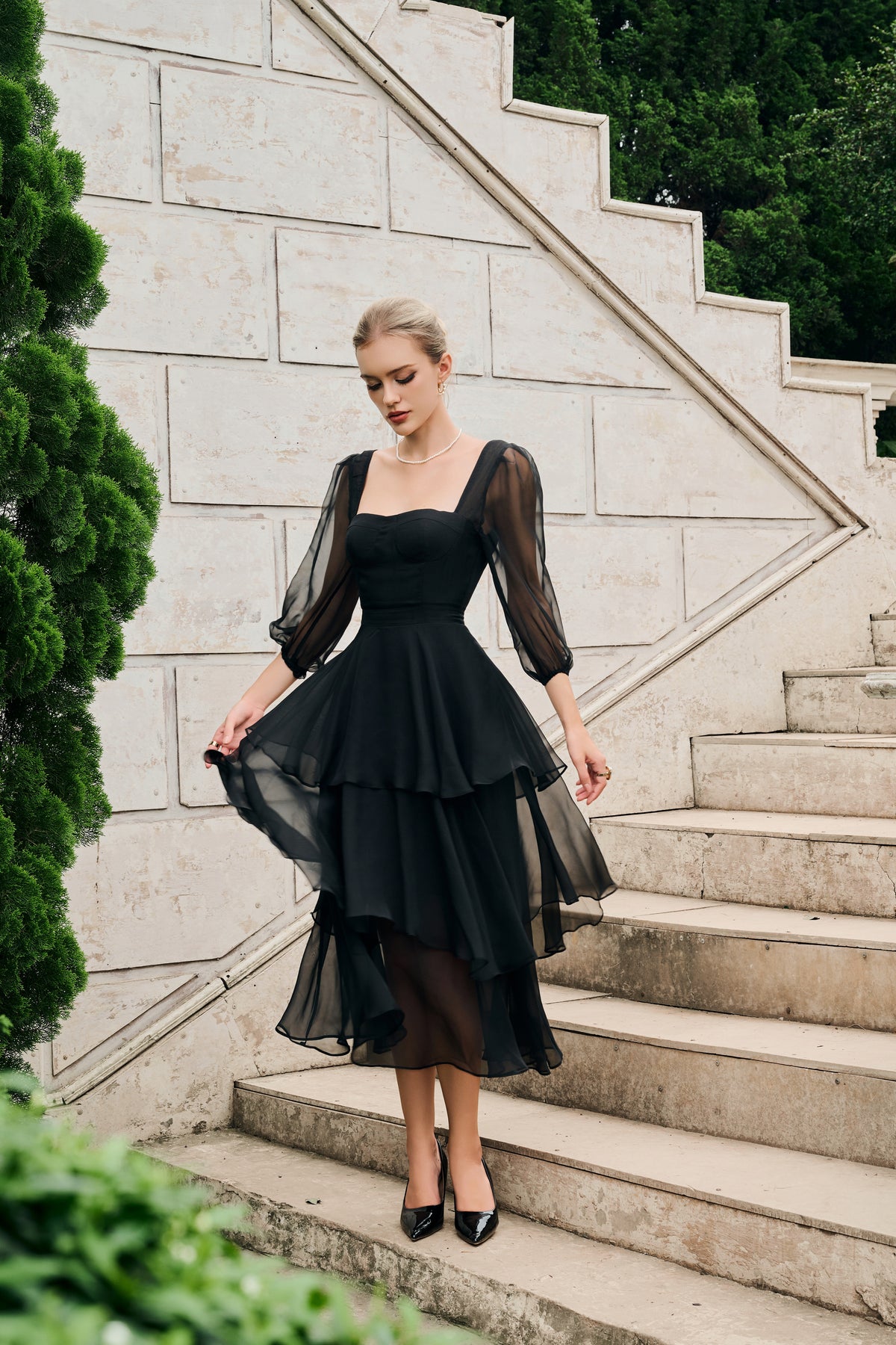 Carmen Organza Layered Dress