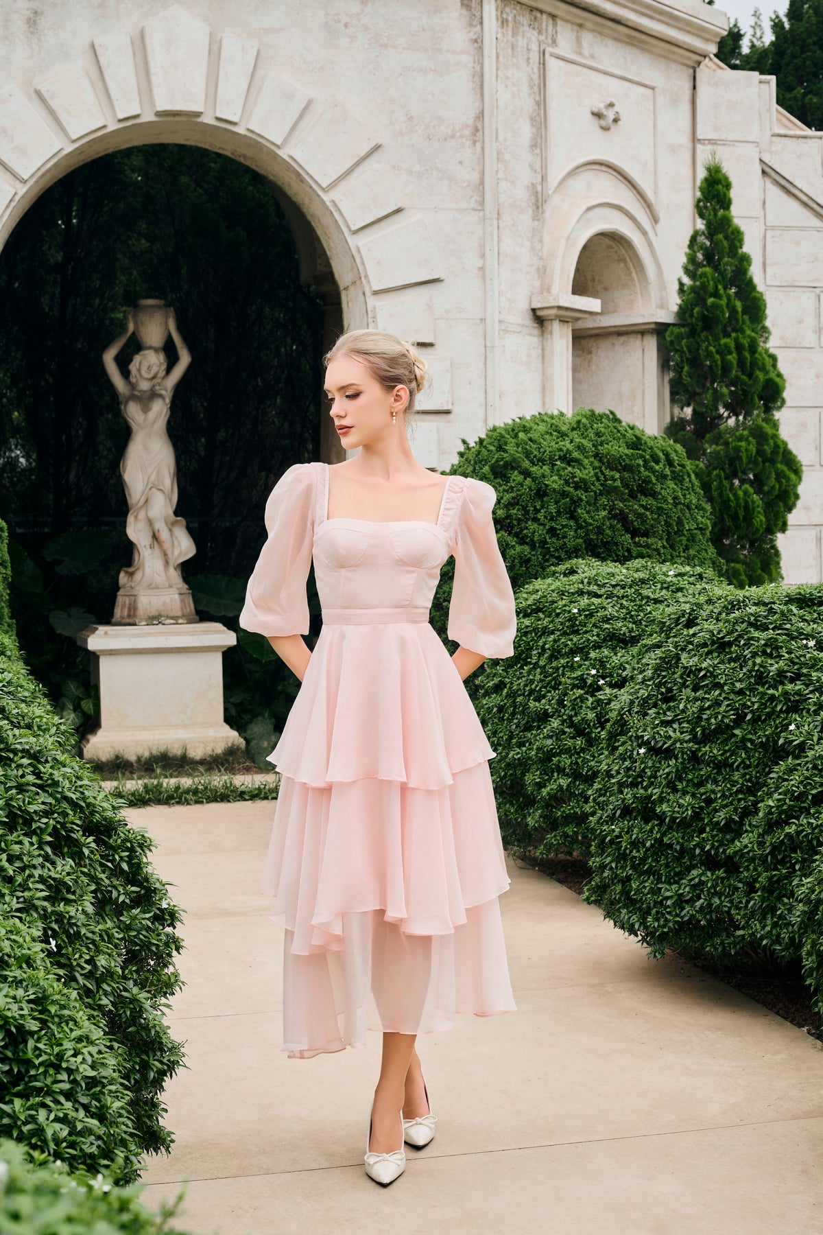 Carmen Organza Layered Dress