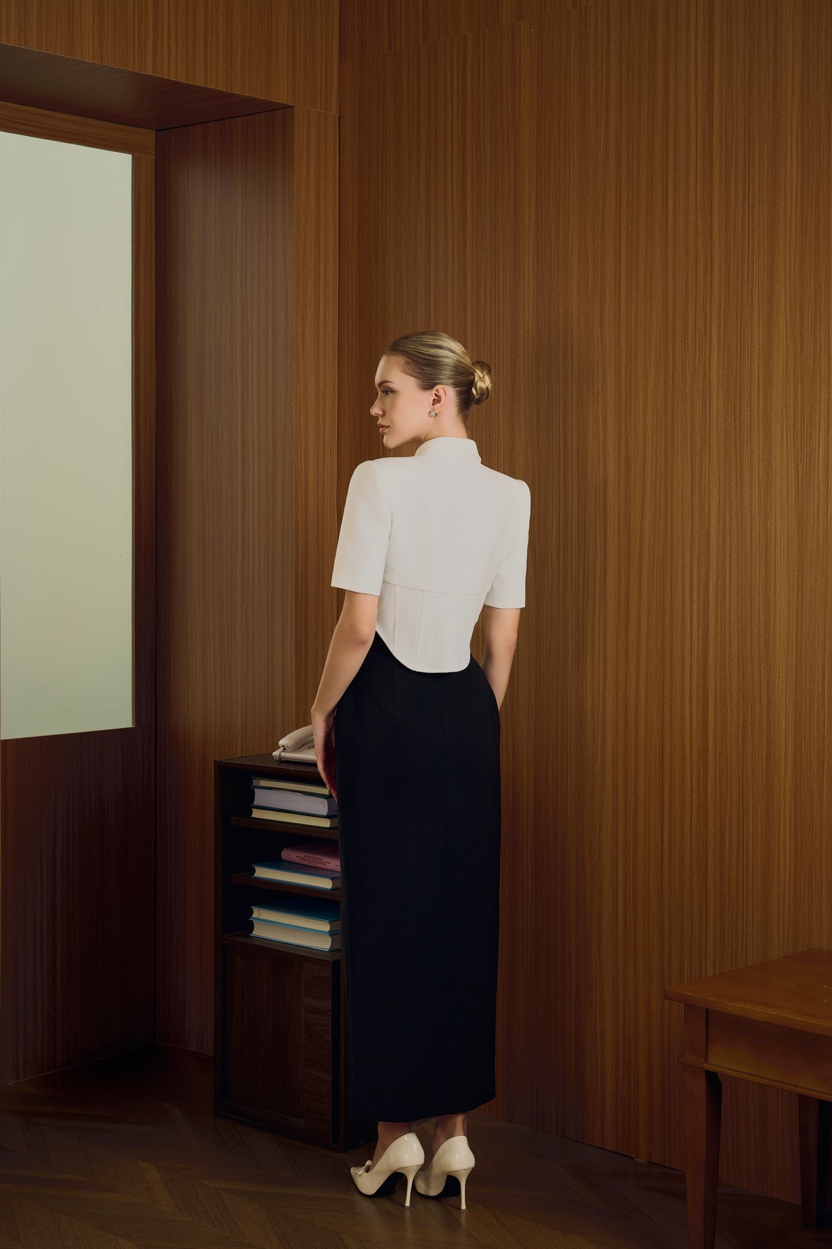 Adele Zip Front Pencil Maxi Skirt
