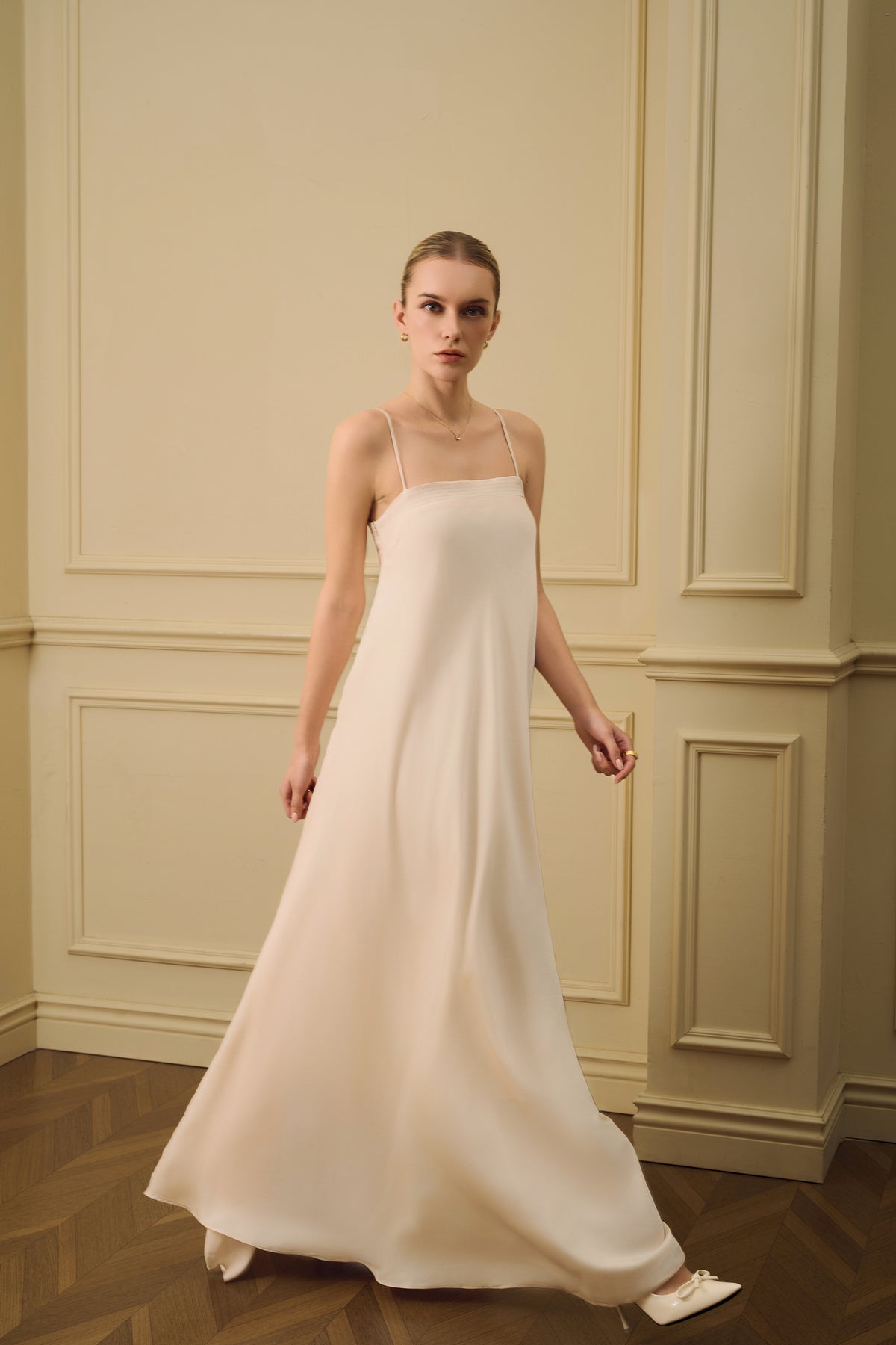 Anya Bias Cut Maxi Slip Dress