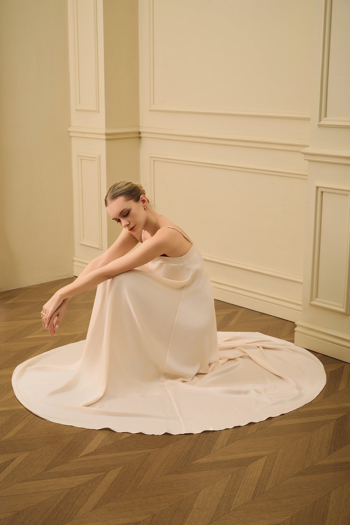 Anya Bias Cut Maxi Slip Dress