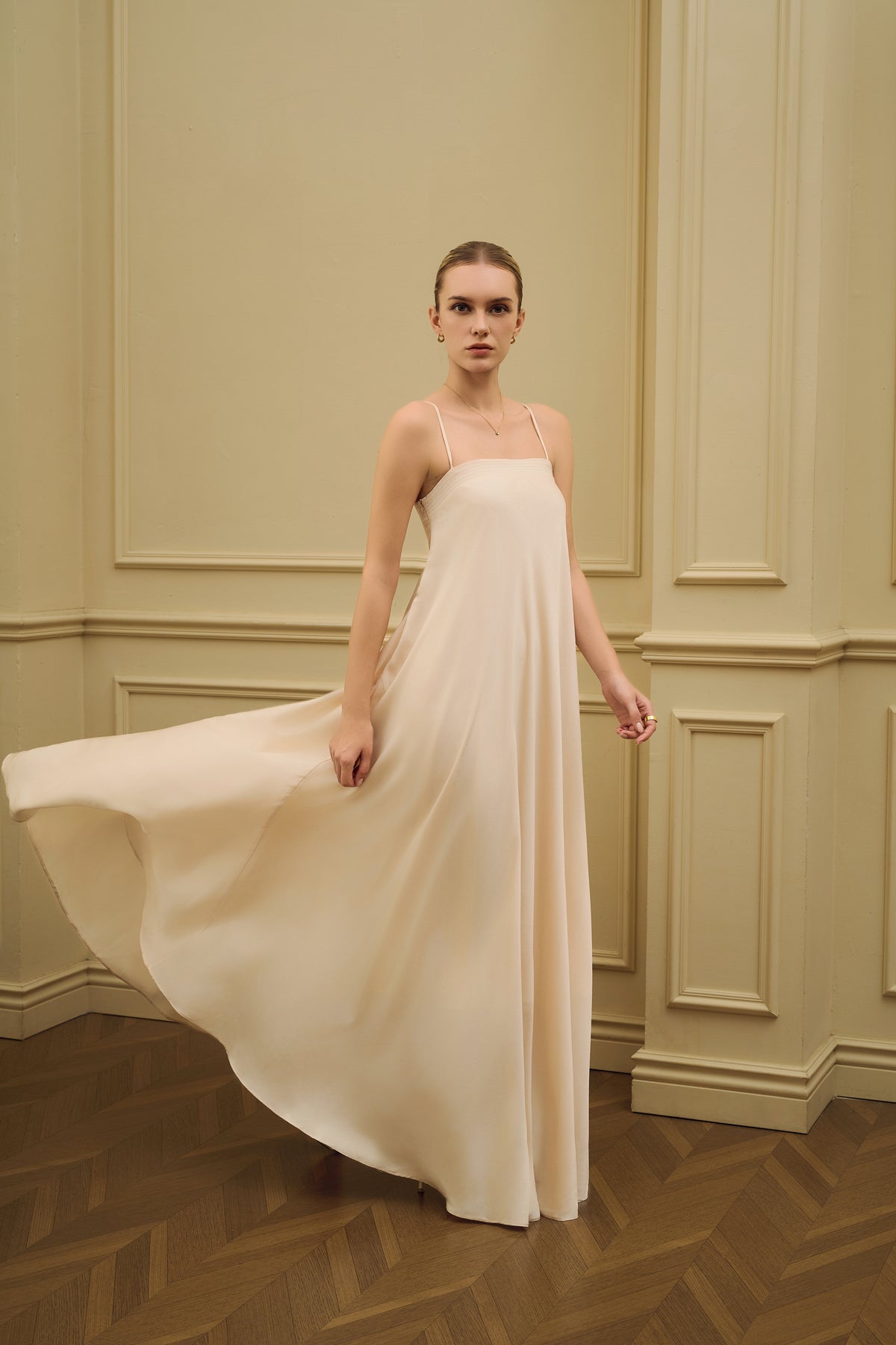 Anya Bias Cut Maxi Slip Dress