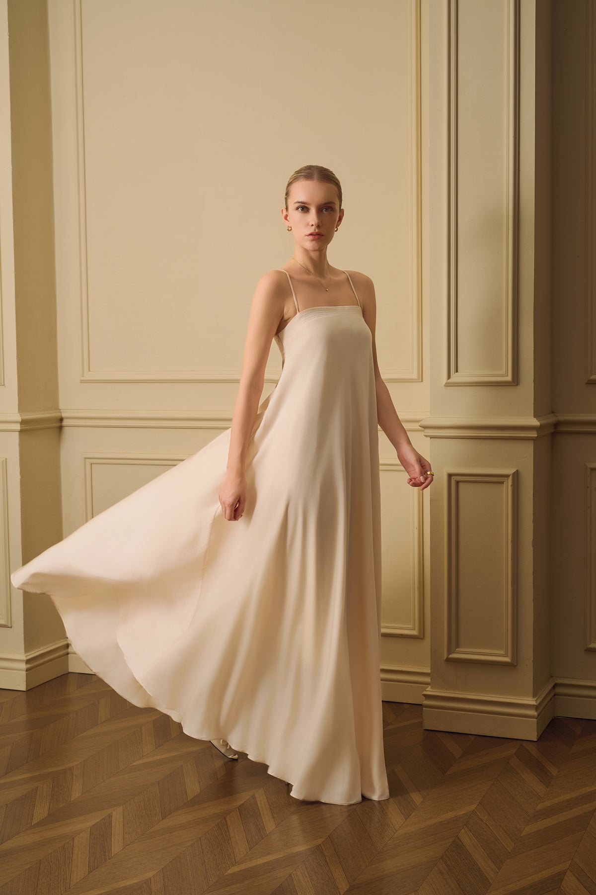 Anya Bias Cut Maxi Slip Dress