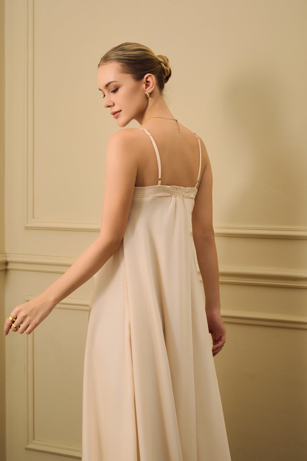 Anya Bias Cut Maxi Slip Dress